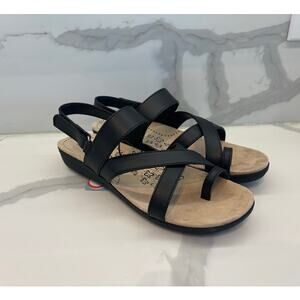 BARE TRAPS FROLICK WEDGE SANDAL NWT SIZE 11 BLACK WOMENS